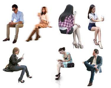 11-psd坐着的人坐姿人免扣素材.