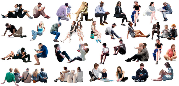 15-免抠景观坐姿动态时尚人物贴图