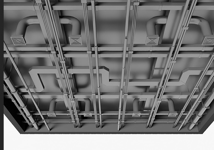 现代管道，裸顶空调管道