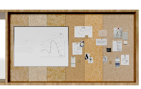 现代白板刨花板软木欧松板便签办公装饰墙照片墙