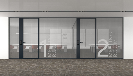 现代办公室玻璃隔断