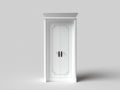 02欧式白色雕花双开门