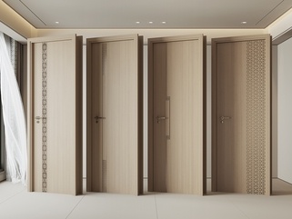 新中式单开门SU模型