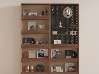 现代中古置物架SU模型I