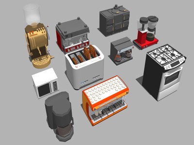 厨房电器咖啡机面包机微波炉