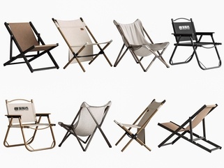 现代户外椅_户外休闲椅组合SU模型