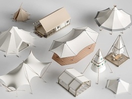 帐篷_露营帐篷_天幕_张拉膜SU模型