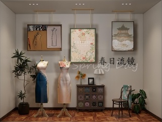 中古复古服装店SU模型