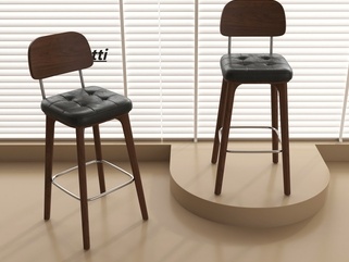 现代极简吧椅SU模型