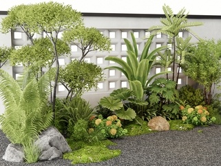 植物堆_灌木_植物组团_花草_花境_植物造景3D模型