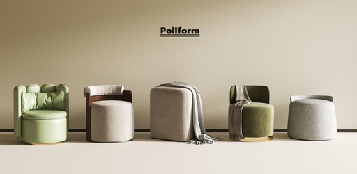 法式中古凳子组合SU模型