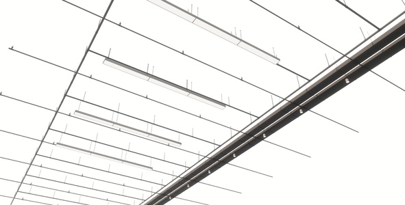 常用喷淋管道，长条吊灯，空调管道su模型