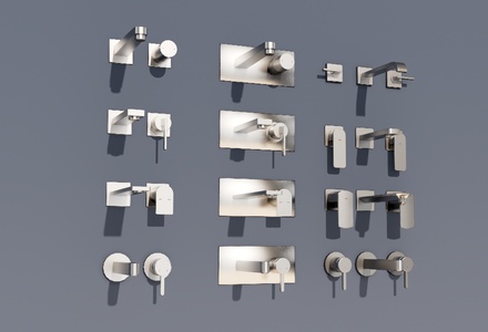 现代极简水龙头SU模型