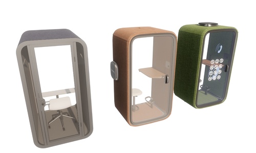 办公设备_办公电话间_静音舱SU模型