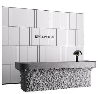 05-现代前台毛石石头服务台台灯3D模型cr)