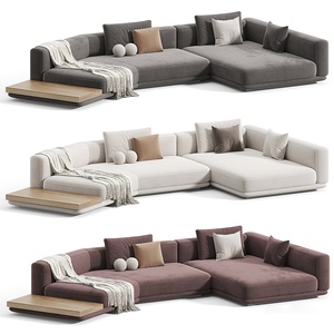现代简约多人沙发_转角沙发_客厅沙发_布艺沙发_多人沙发_模块沙发3D模型cr