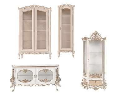 欧式古典边柜3D模型