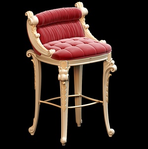 美式欧式吧椅3D模型