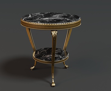 简欧 圆几 边几角几3D模型