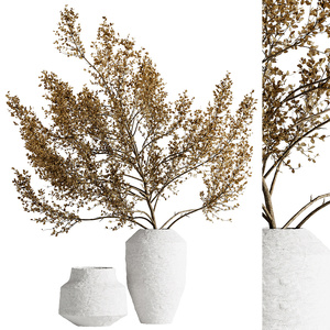 干花束花瓶SU模型