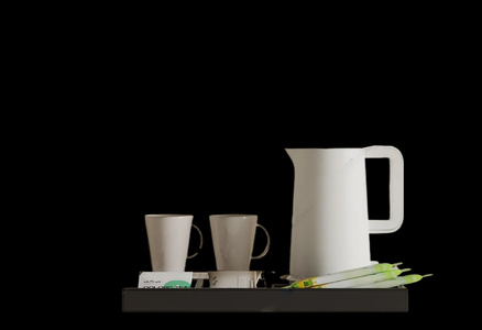 其他生活用品_酒店用品_烧水壶_矿泉水电热水壶水杯3D模型