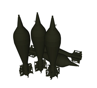 军事器材_炮弹_迫击炮弹_弹药su模型