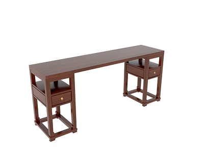 中式古典条案书桌条桌玄关柜3d模型