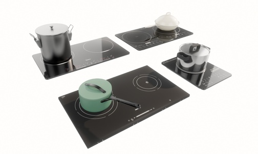 电磁炉_电磁炉_电磁炉无烟灶_锅炉锅具SU模型