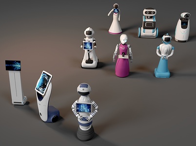 人工智能机器人3D模型