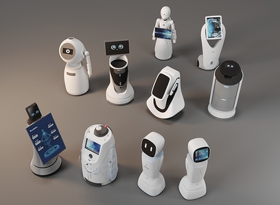 智能机器人3D模型