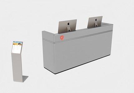 现代收银台苹果电脑3D模型