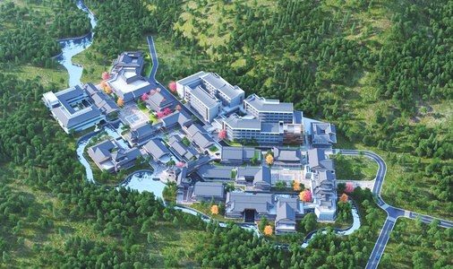 山体商业街鸟瞰3d模型