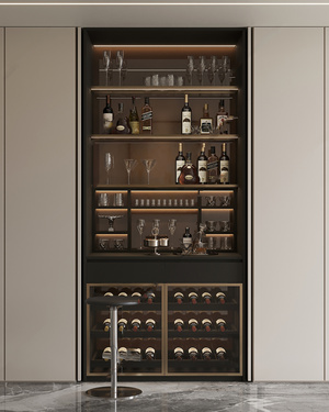 现代红酒柜3D模型