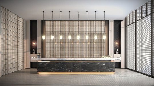 酒店大堂吊灯服务台吊灯3D模型