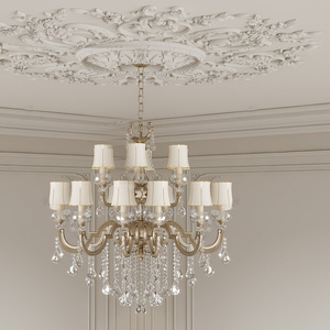 法式吊灯水晶吊灯灯罩吊灯3D模型