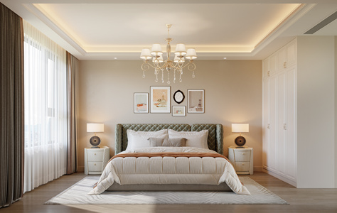 简欧卧室 3d模型