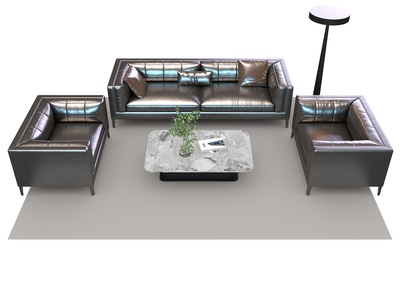 001皮革沙发办公沙发单人沙发