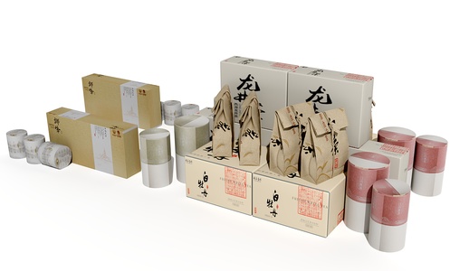 茶具包装盒礼盒茶叶盒茶叶罐3D模型(2021)