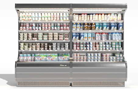 展示牛奶货柜冷柜冰柜货架冰柜3D模型(2021)