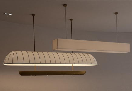 现代长形吊灯_异形吊灯长条吊灯3D模型(2021)