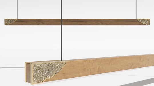 新中式吊灯长条吊灯3D模型(2021)