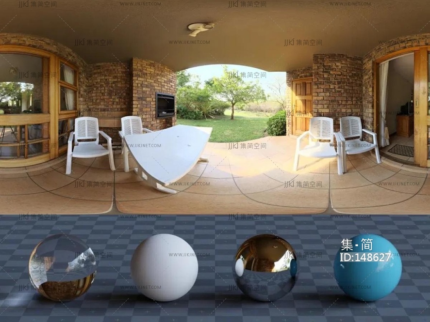 室内美式田园hdr贴图8k-16k高清贴图