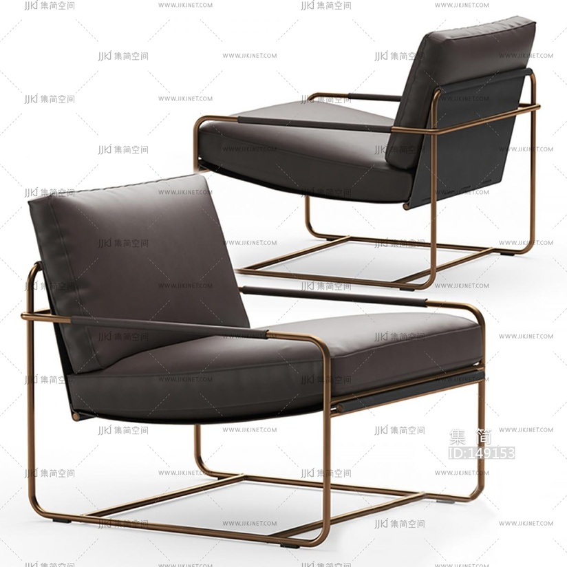 现代休闲椅_皮椅_休闲椅_餐椅_单椅,办公椅3d模型 (1)