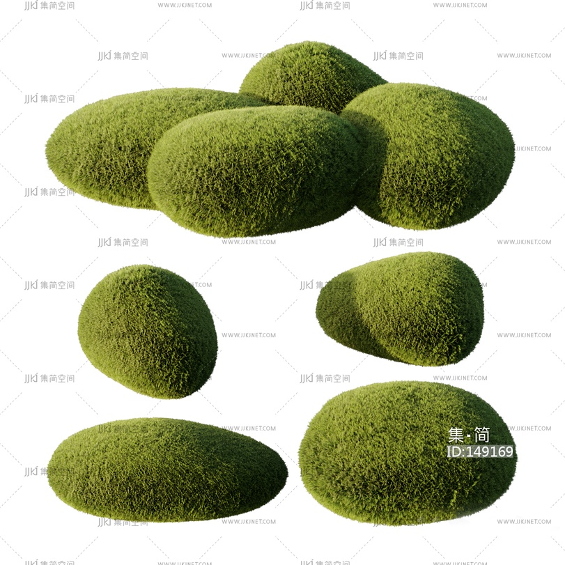  现代苔藓石_石头 