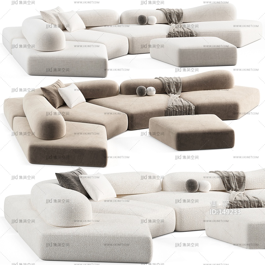  现代轻奢多人沙发_ 