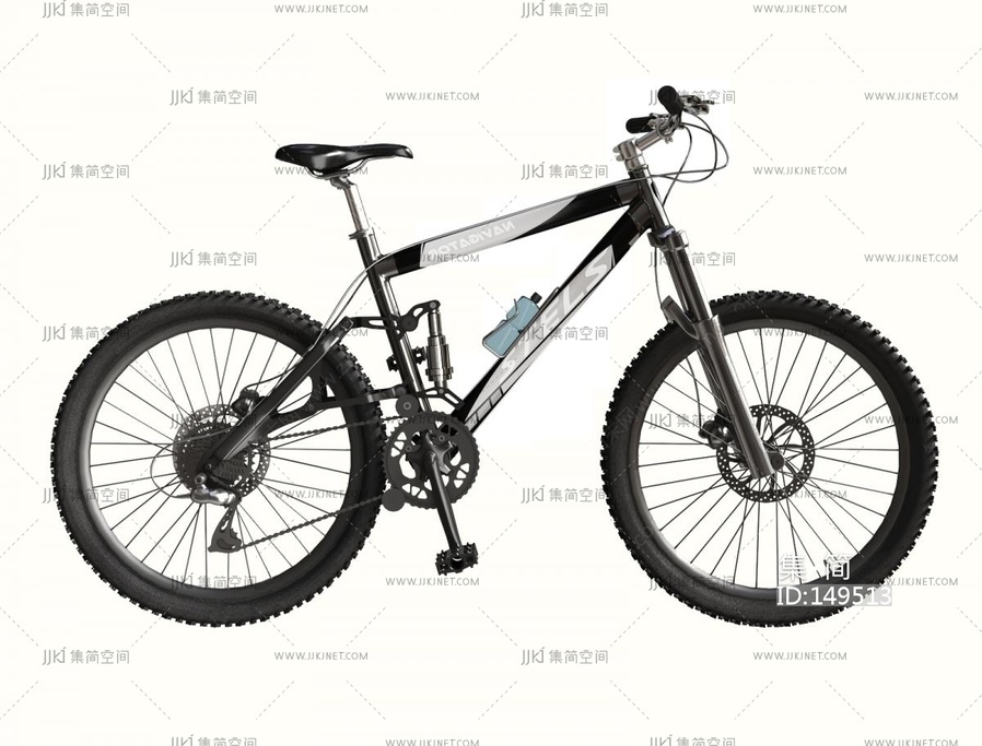  现代山地自行车su模型