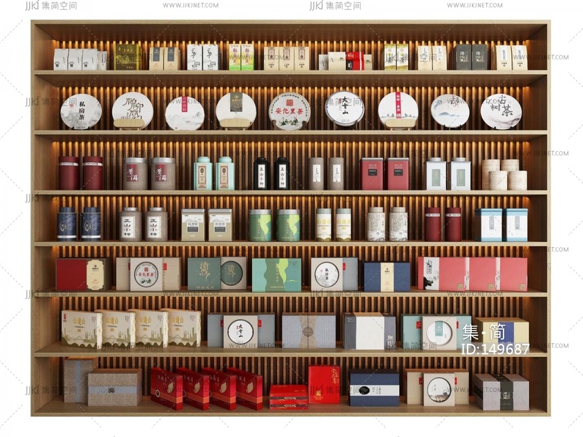 02-新中式茶具_茶叶_茶罐_茶盒_茶品su模型
