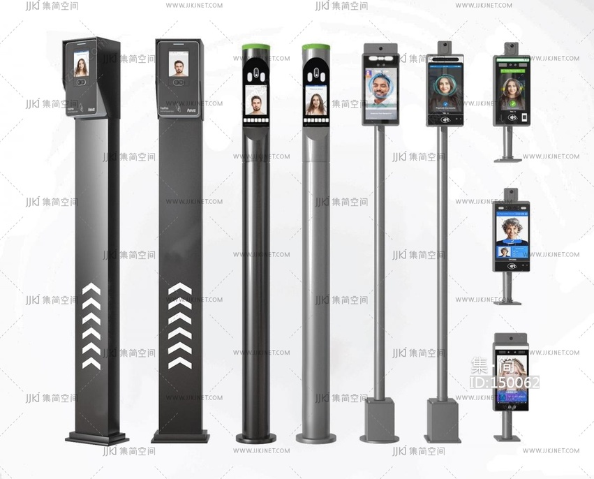 04-电器_打卡机_人脸机_指纹机_人脸识别机_智能机su模型