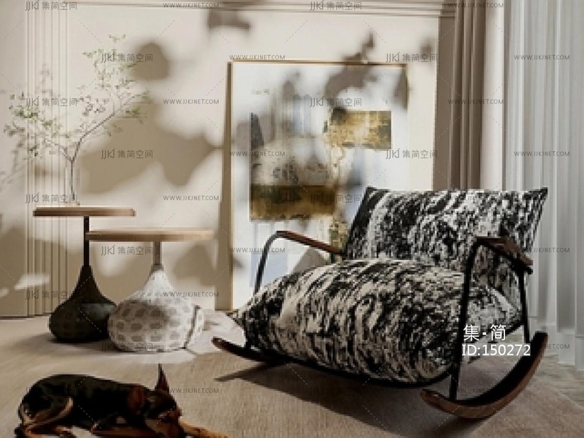 现代休闲椅_现代休闲椅SU模型