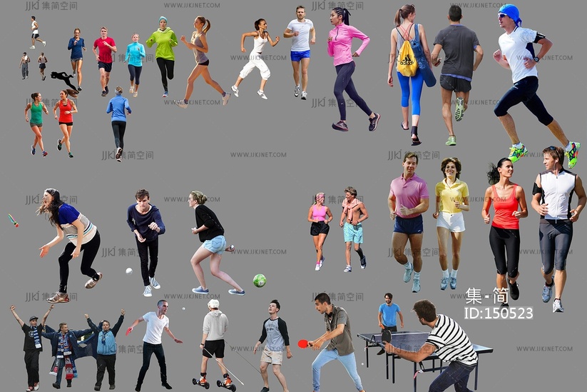 11-现代运动健身人物跑步psd 素材